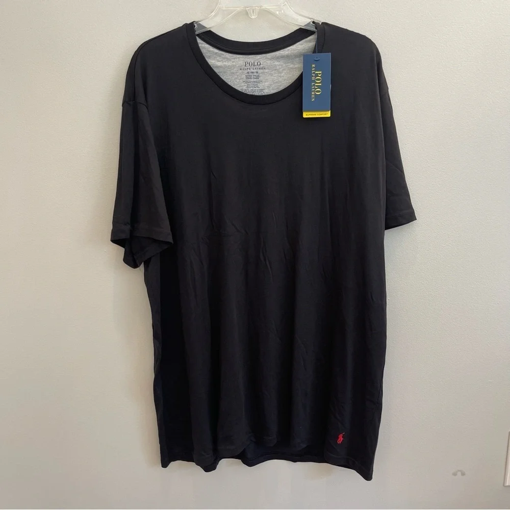 Polo Ralph Lauren Black and Gray Polo Shirt Men’s XL NWT